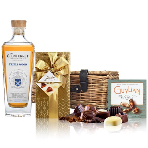 The Glenturret Triple Wood Single Malt Whisky 70cl And Chocolates Hamper